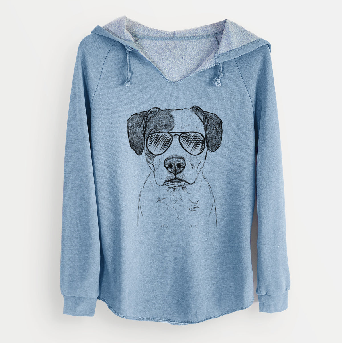Aviator Ryleigh the Beagle Pitbull Mix - Cali Wave Hooded Sweatshirt