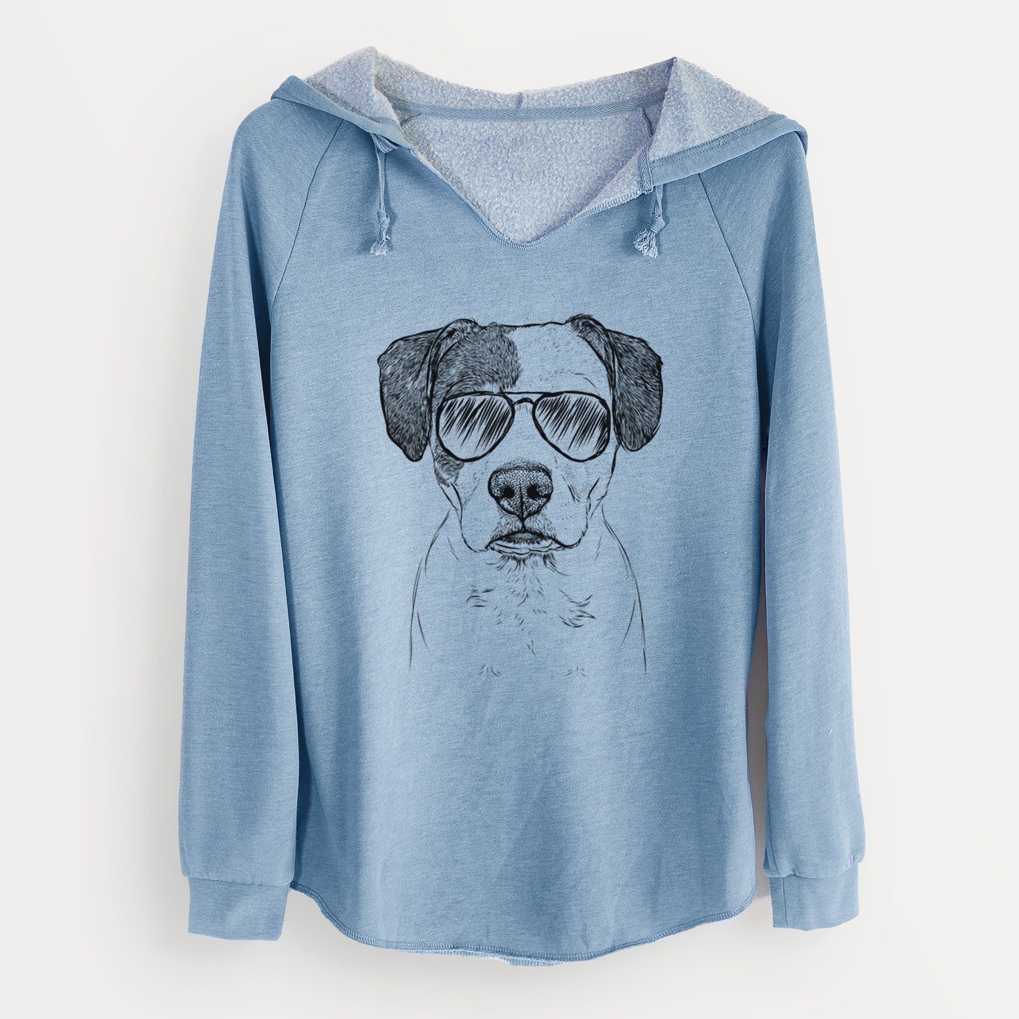 Aviator Ryleigh the Beagle Pitbull Mix - Cali Wave Hooded Sweatshirt