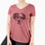 Aviator Ryleigh the Beagle Pitbull Mix - Women's V-neck Shirt