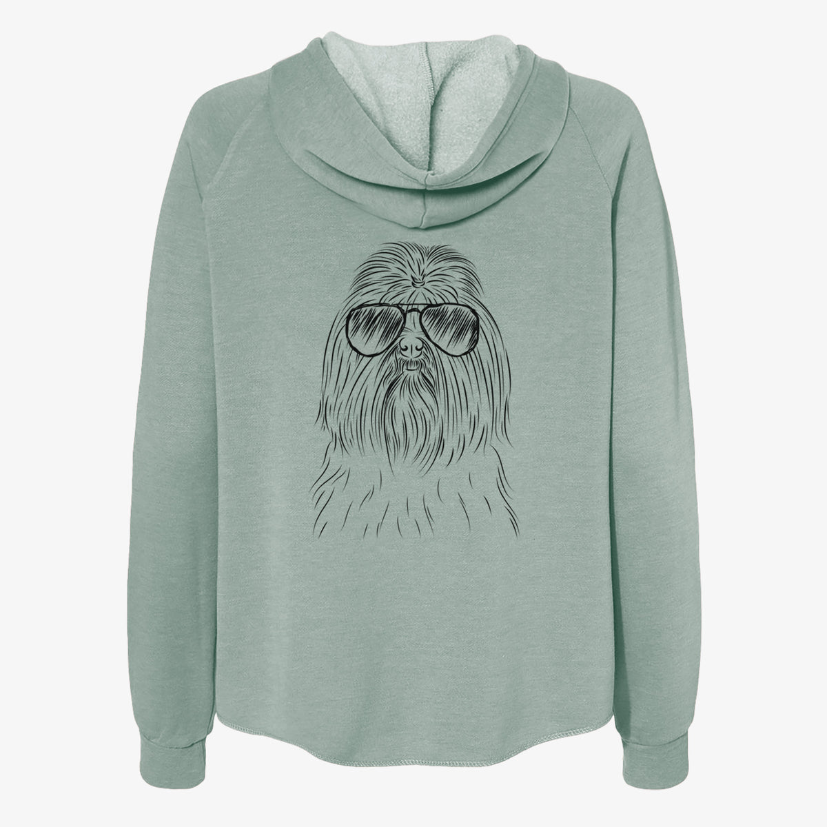 Sabine the Shih Tzu - Women's Cali Wave Zip-Up Sweatshirt
