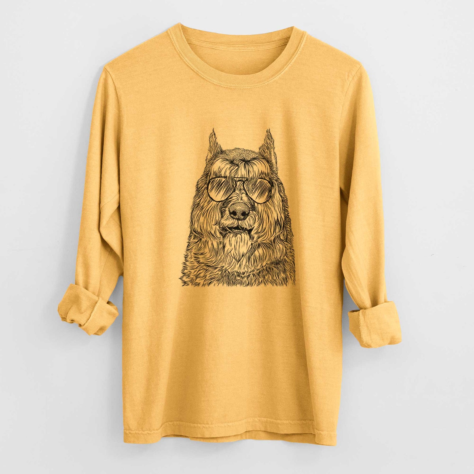 Aviators Sabre the Bouvier Des Flandres - Heavyweight 100% Cotton Long Sleeve