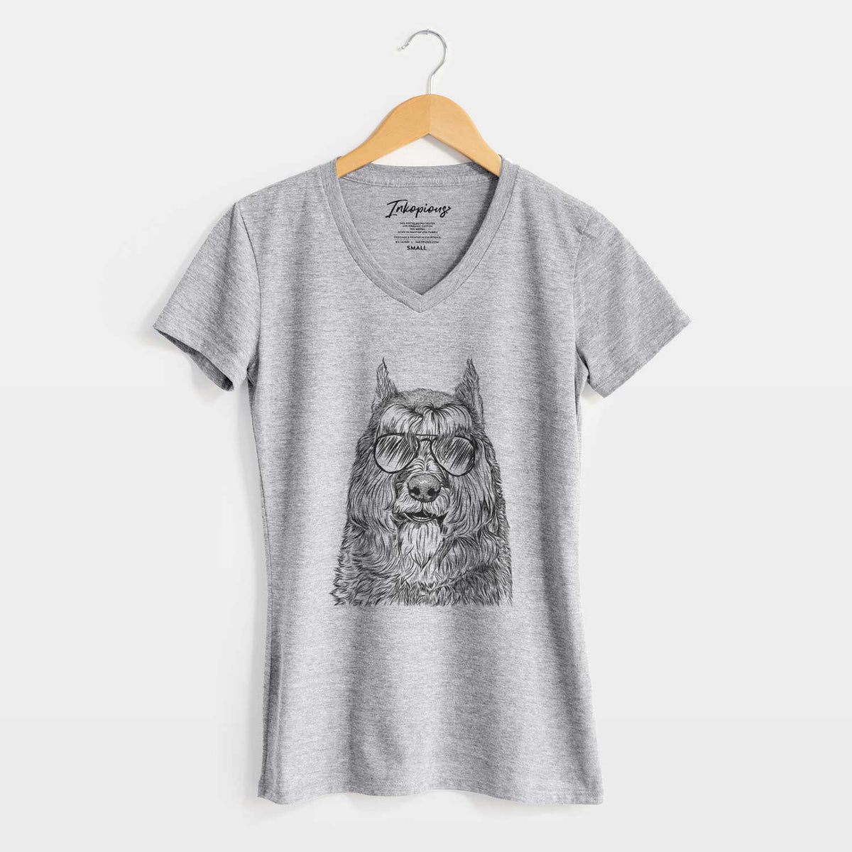 Aviator Sabre the Bouvier Des Flandres - Women's V-neck Shirt