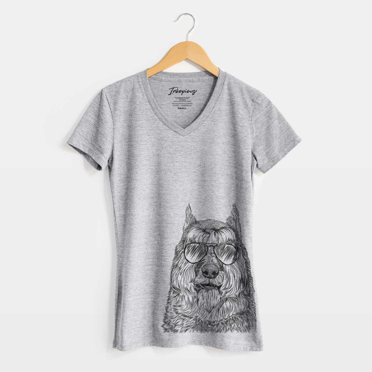 Aviator Sabre the Bouvier Des Flandres - Women&#39;s V-neck Shirt