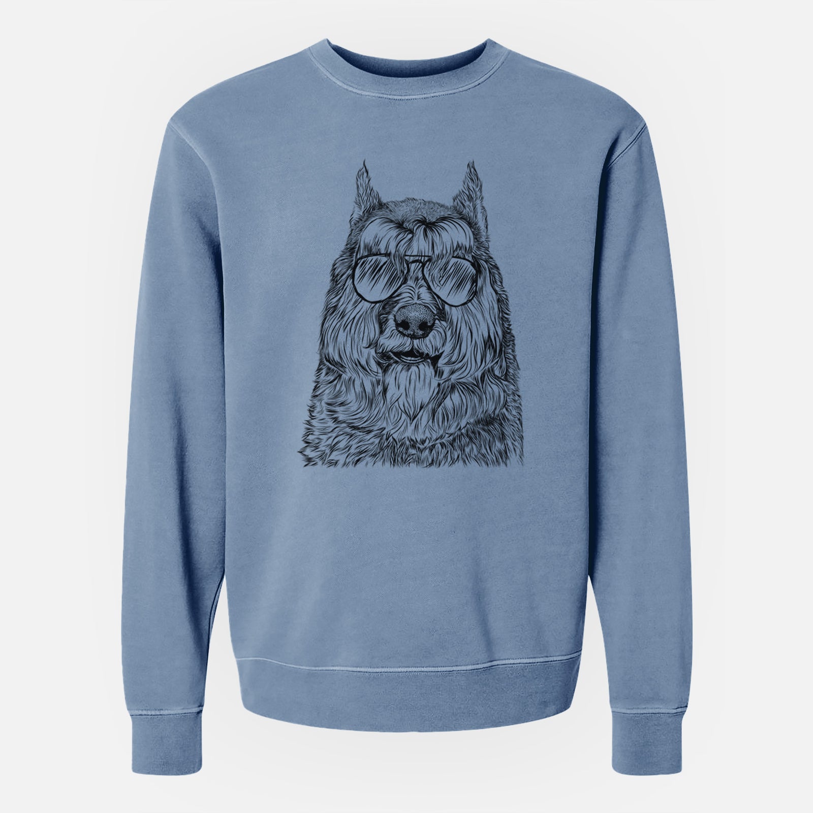 Aviator Sabre the Bouvier Des Flandres - Unisex Pigment Dyed Crew Sweatshirt