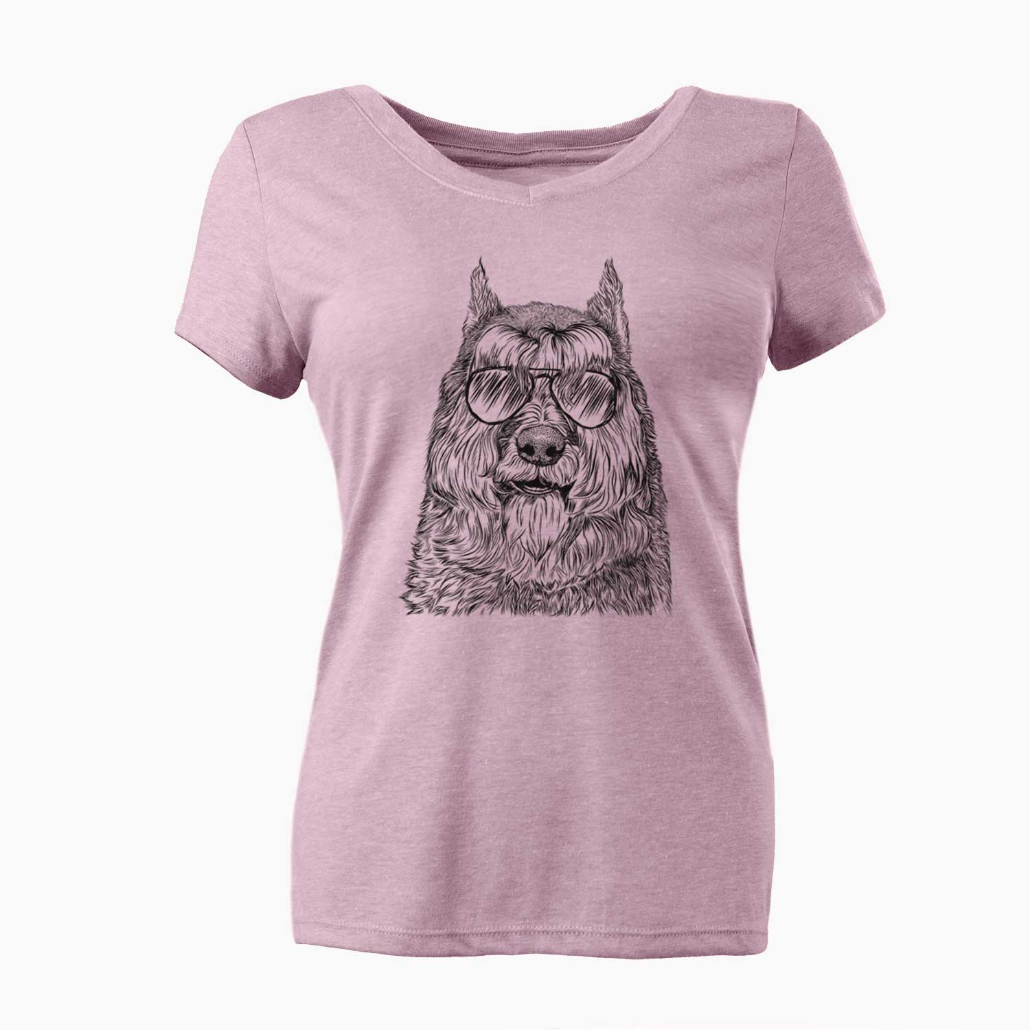 Aviator Sabre the Bouvier Des Flandres - Women's V-neck Shirt