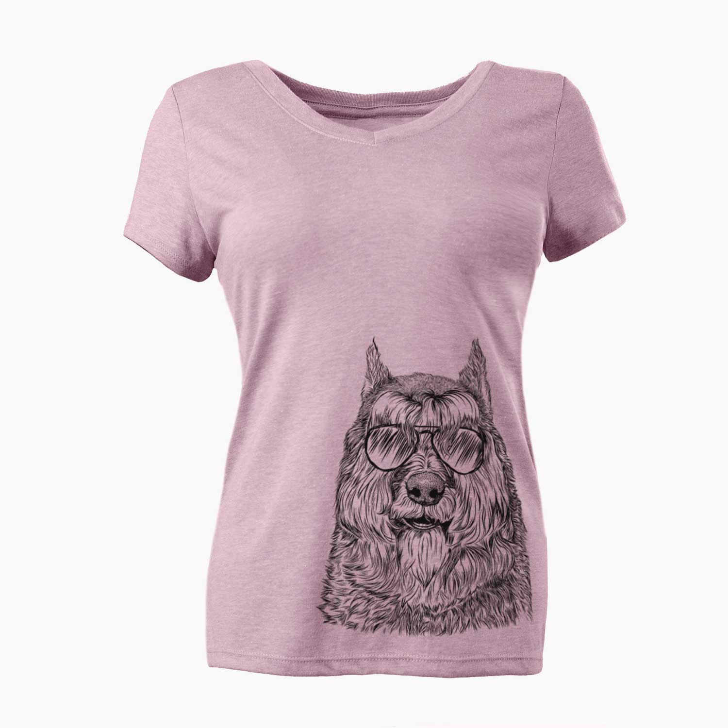 Aviator Sabre the Bouvier Des Flandres - Women's V-neck Shirt