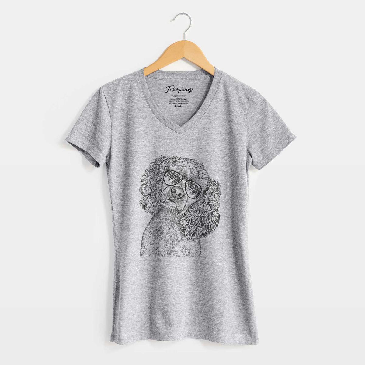 Aviator Sadie the Cocker Spaniel - Women's V-neck Shirt