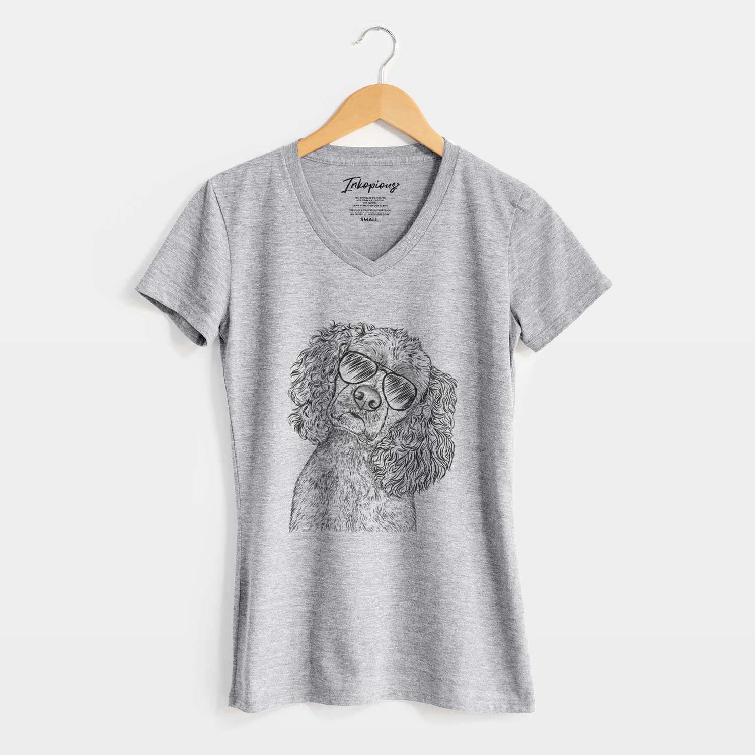 Aviator Sadie the Cocker Spaniel - Women's V-neck Shirt