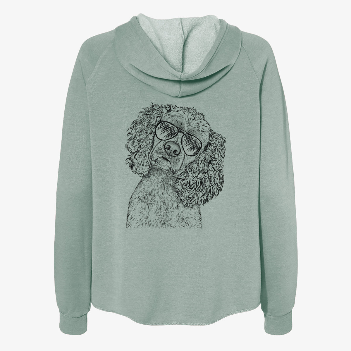 Sadie the Cocker Spaniel - Women's Cali Wave Zip-Up Sweatshirt