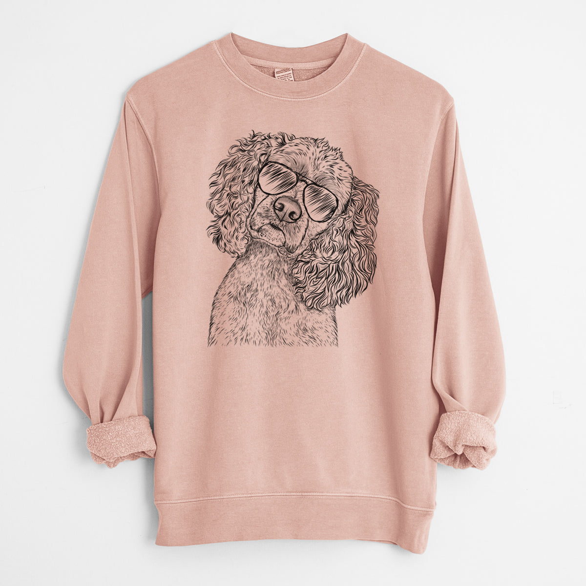 Aviator Sadie the Cocker Spaniel - Unisex Pigment Dyed Crew Sweatshirt