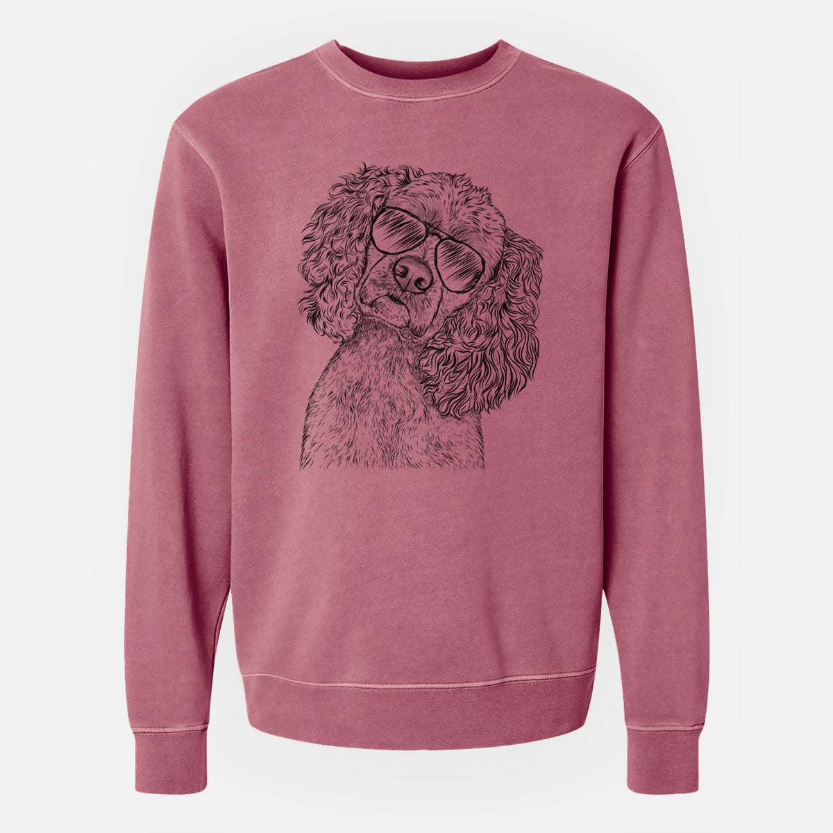 Aviator Sadie the Cocker Spaniel - Unisex Pigment Dyed Crew Sweatshirt