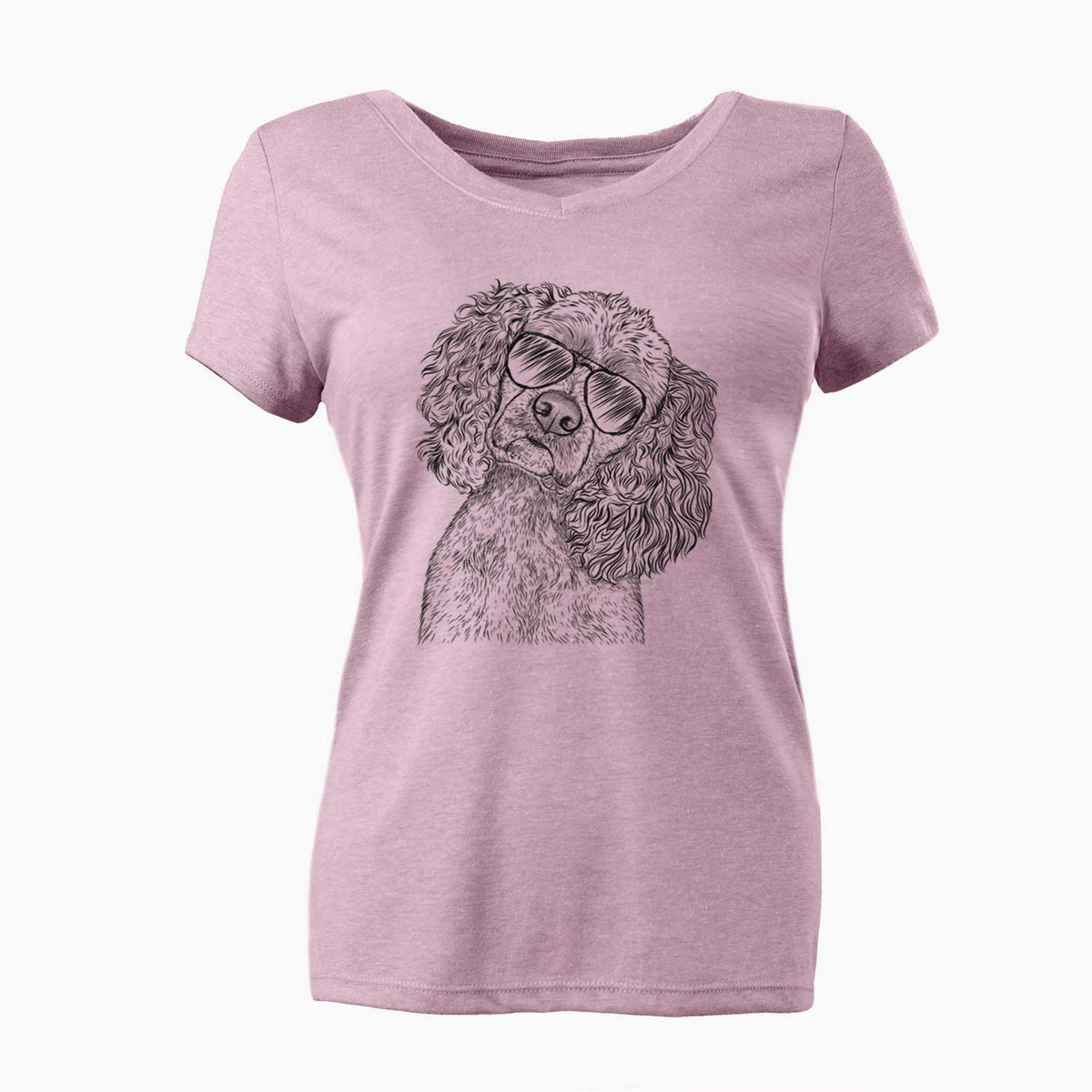 Aviator Sadie the Cocker Spaniel - Women's V-neck Shirt