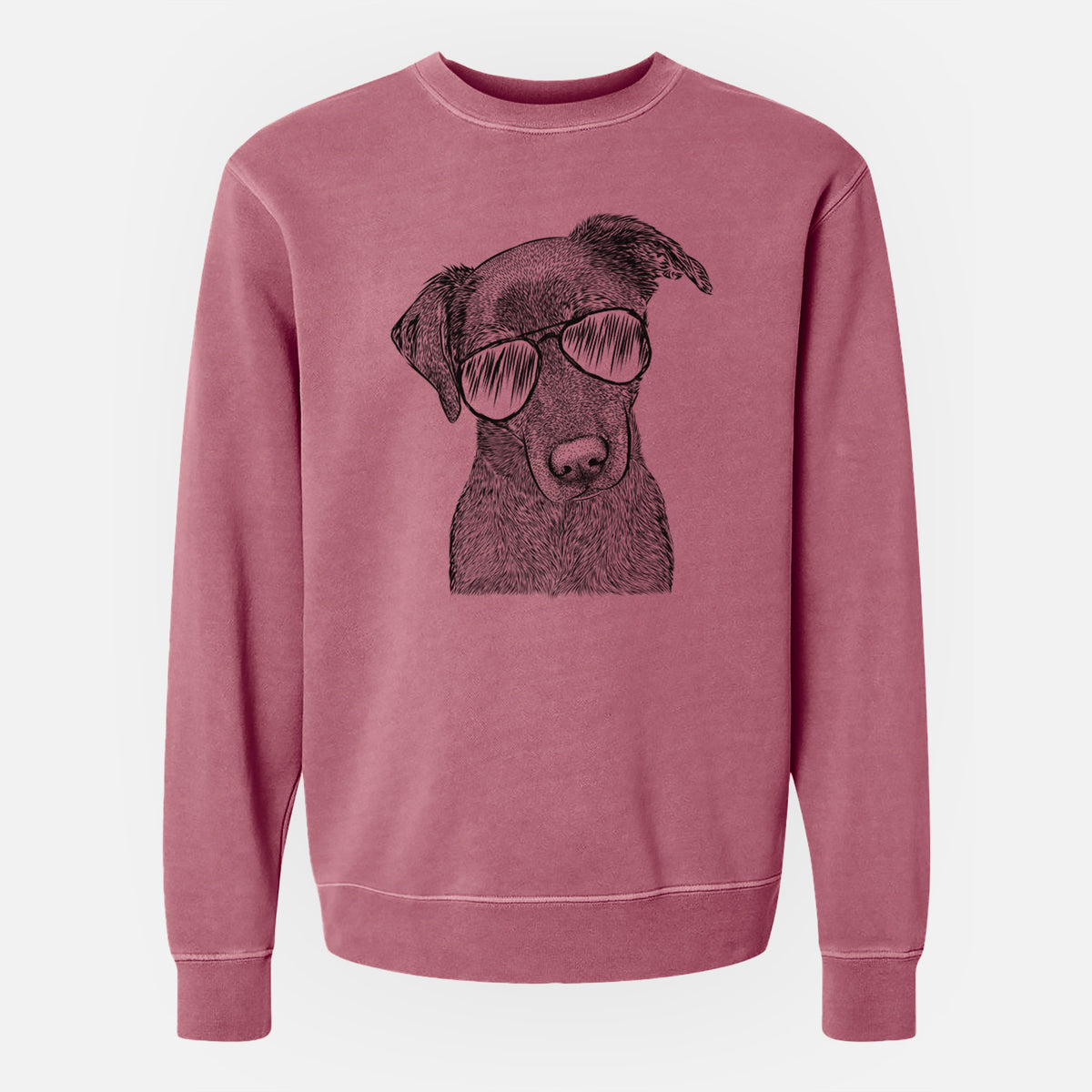 Aviator Sadie the Whipador - Unisex Pigment Dyed Crew Sweatshirt