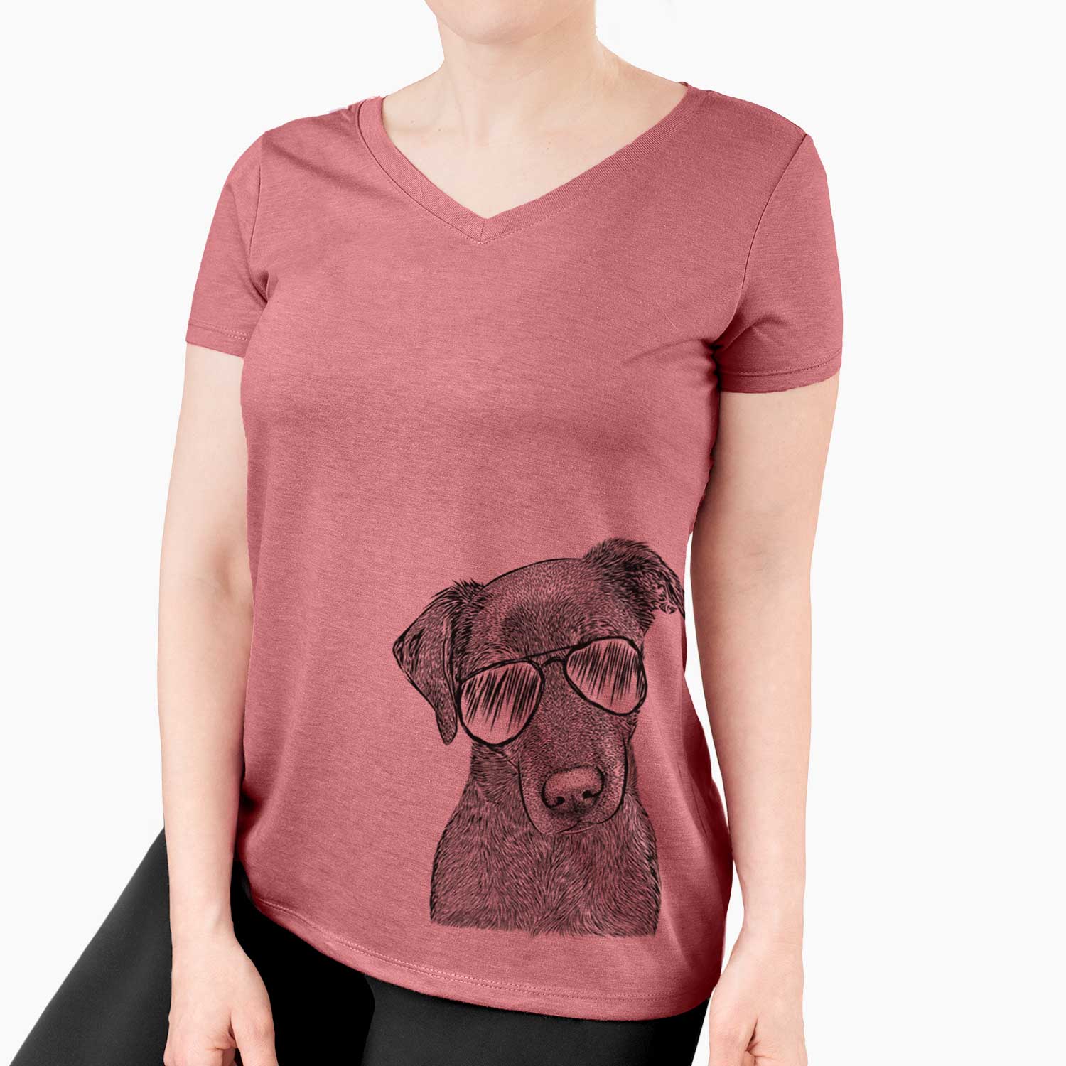 Aviator Sadie the Whipador - Women's V-neck Shirt