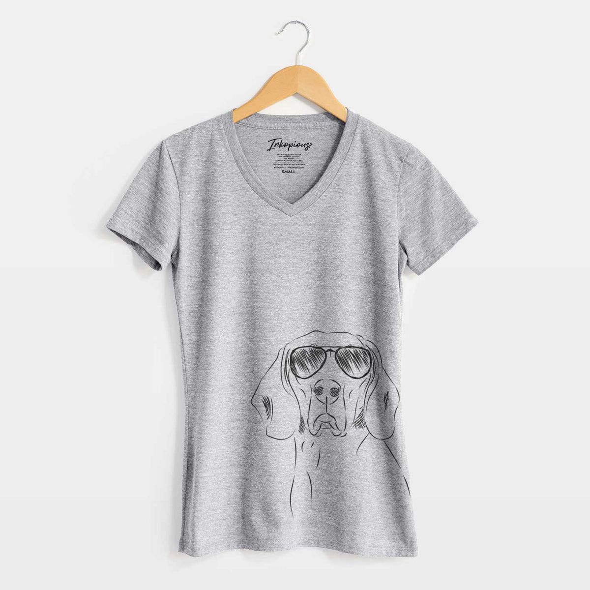 Aviator Sagan the Coonhound - Women&#39;s V-neck Shirt