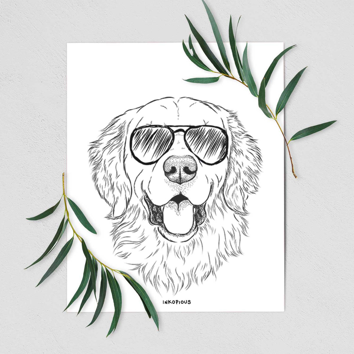 Sam the Golden Retriever Art Print