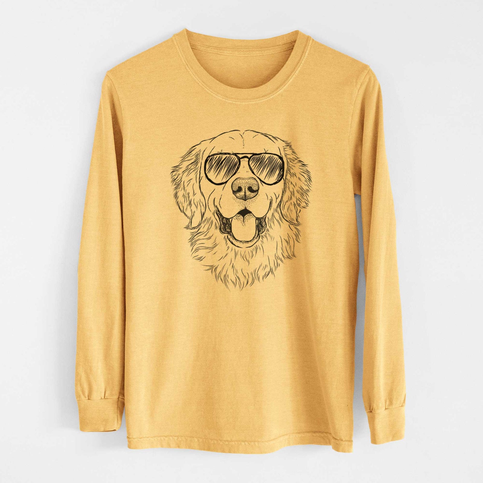 Aviators Sam the Golden Retriever - Heavyweight 100% Cotton Long Sleeve