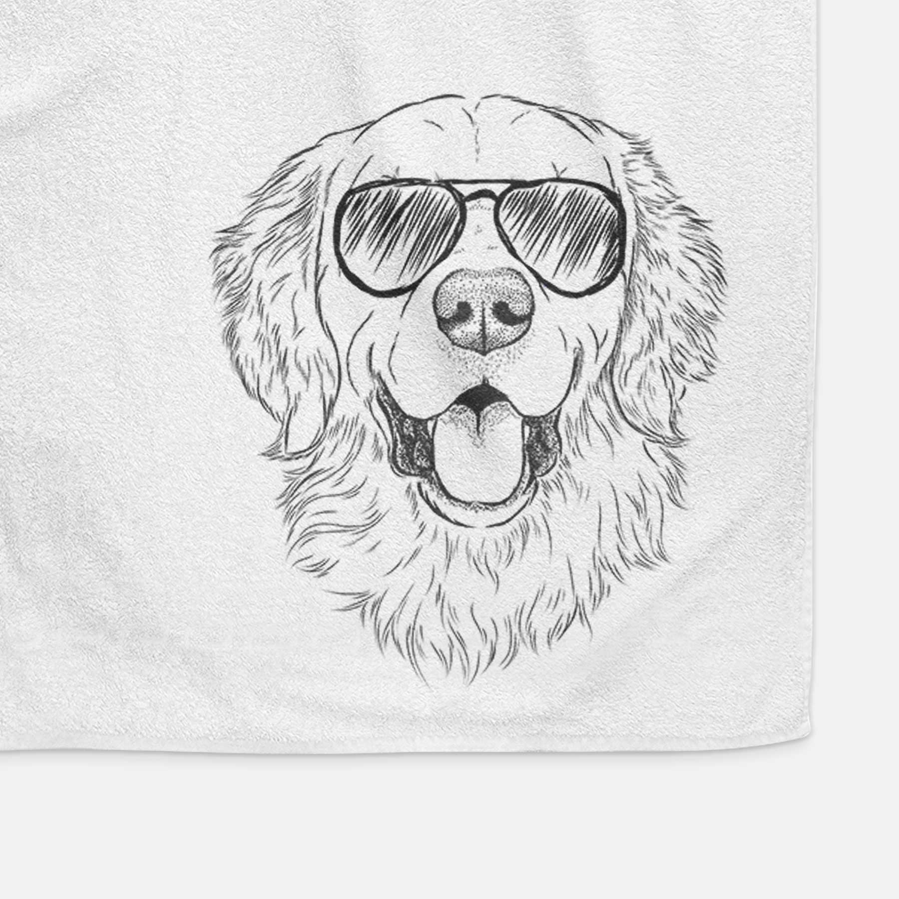 Sam the Golden Retriever Decorative Hand Towel