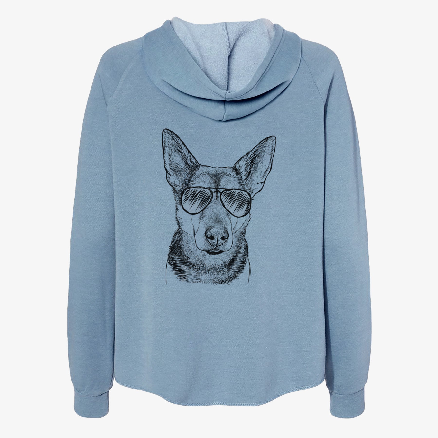 Sammie the Mixed Breed - Women's Cali Wave Zip-Up Sweatshirt