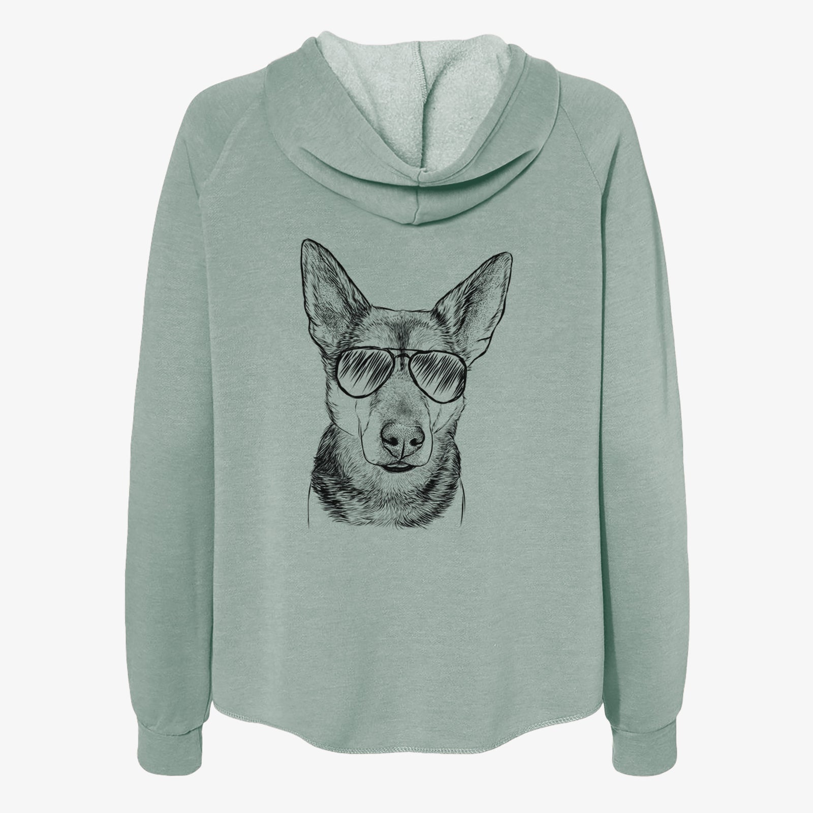 Sammie the Mixed Breed - Women's Cali Wave Zip-Up Sweatshirt