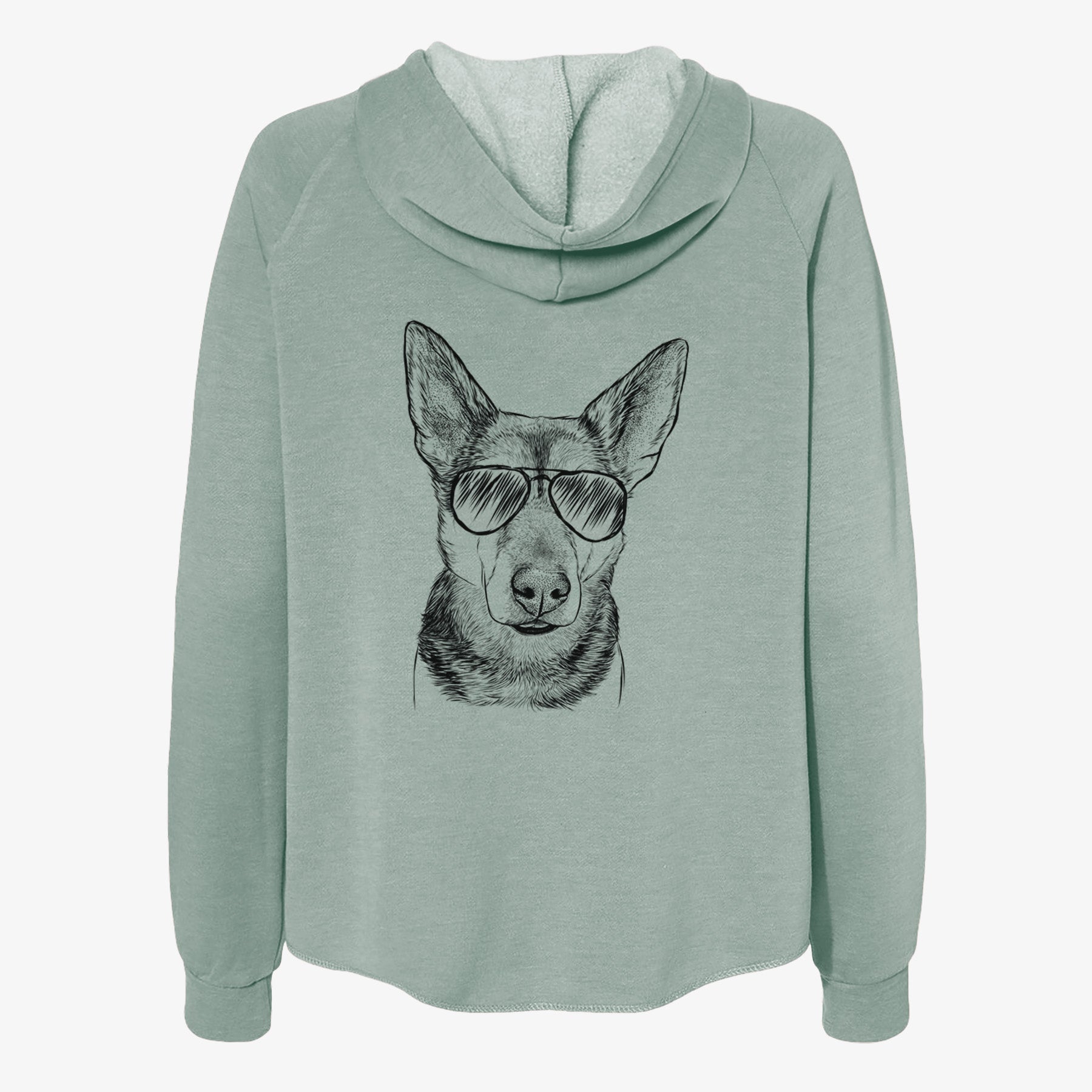 Sammie the Mixed Breed - Women's Cali Wave Zip-Up Sweatshirt