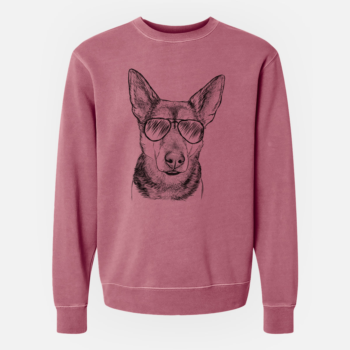 Aviator Sammie the Mixed Breed - Unisex Pigment Dyed Crew Sweatshirt