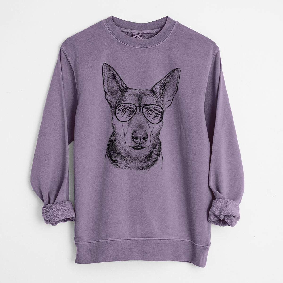 Aviator Sammie the Mixed Breed - Unisex Pigment Dyed Crew Sweatshirt