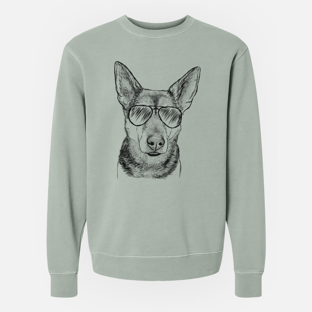 Aviator Sammie the Mixed Breed - Unisex Pigment Dyed Crew Sweatshirt