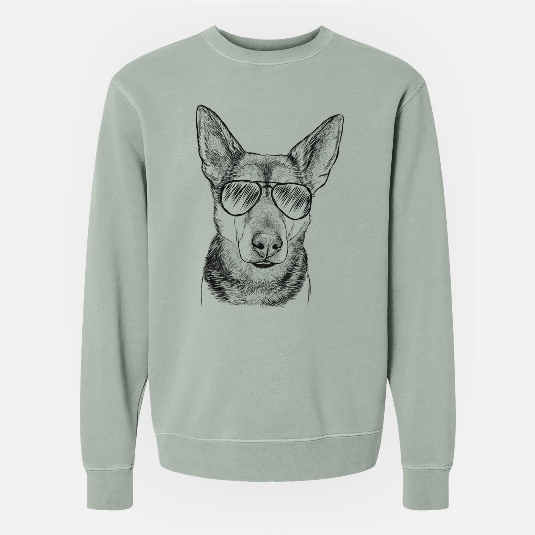 Aviator Sammie the Mixed Breed - Unisex Pigment Dyed Crew Sweatshirt