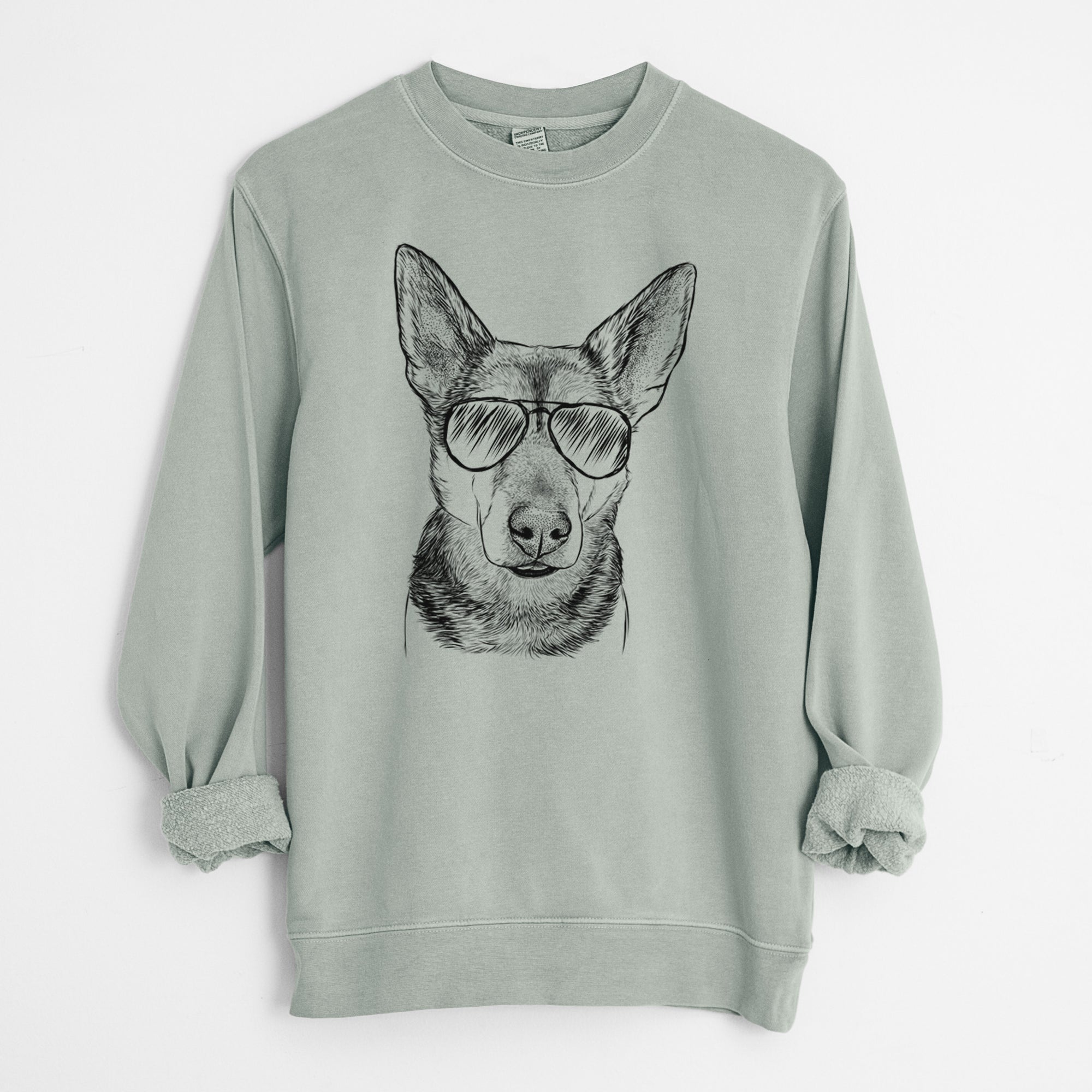 Aviator Sammie the Mixed Breed - Unisex Pigment Dyed Crew Sweatshirt