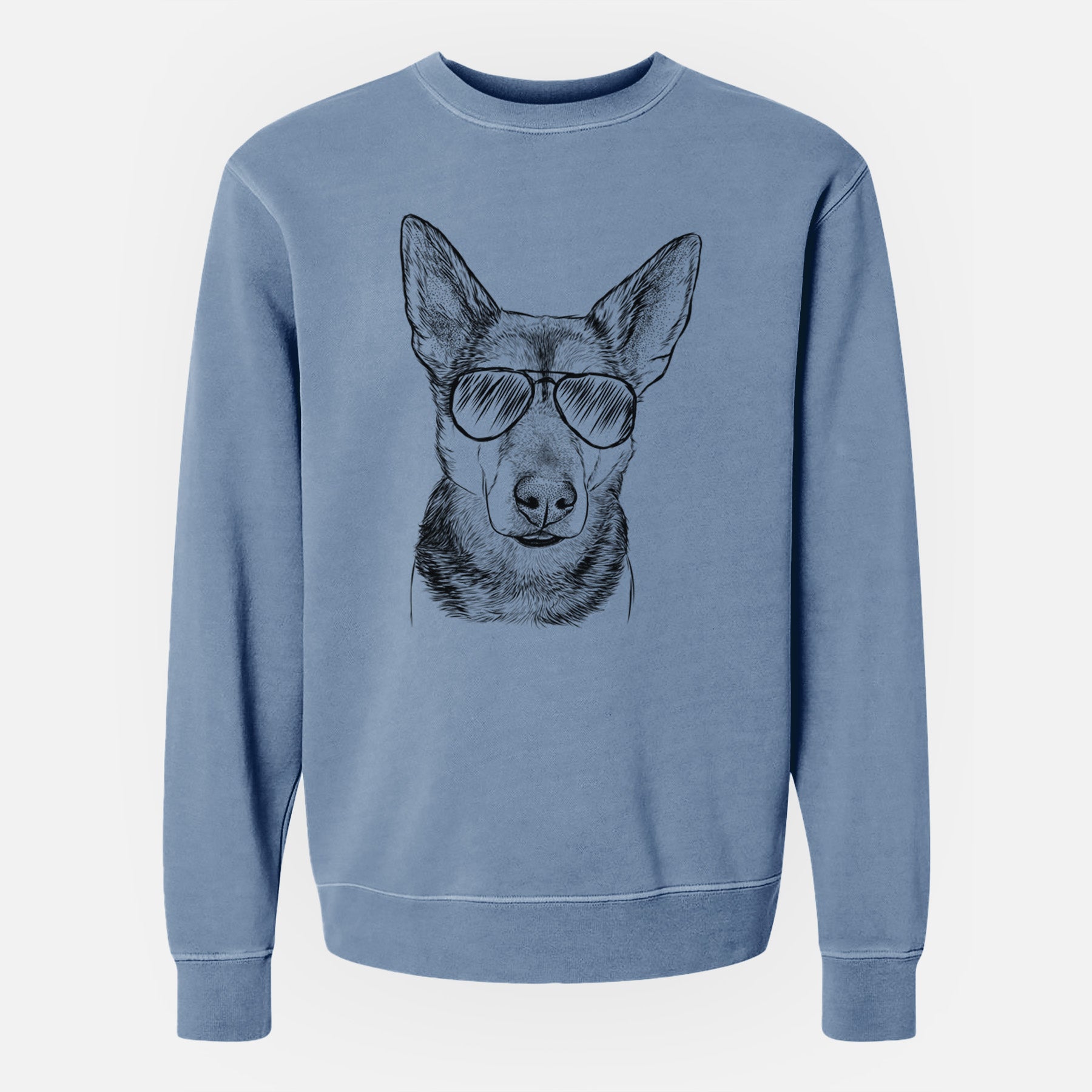 Aviator Sammie the Mixed Breed - Unisex Pigment Dyed Crew Sweatshirt