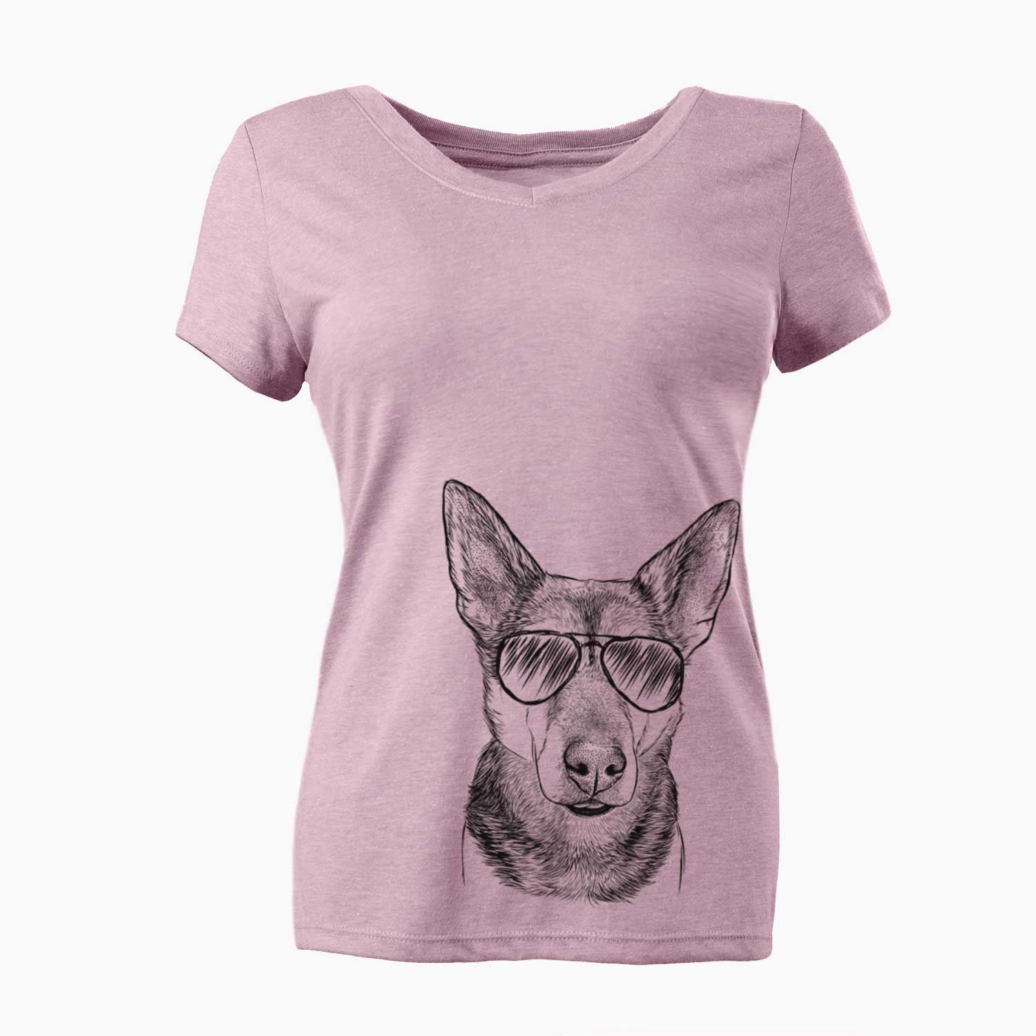 Aviator Sammie the Mixed Breed - Women's V-neck Shirt