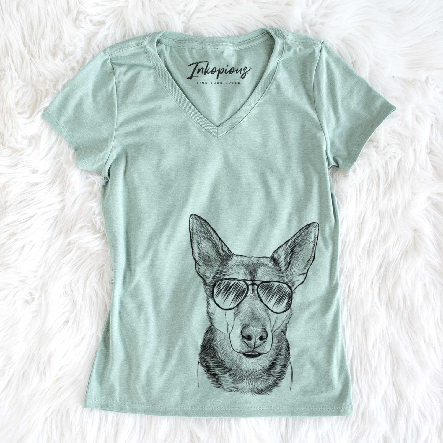 Aviator Sammie the Mixed Breed - Women's V-neck Shirt