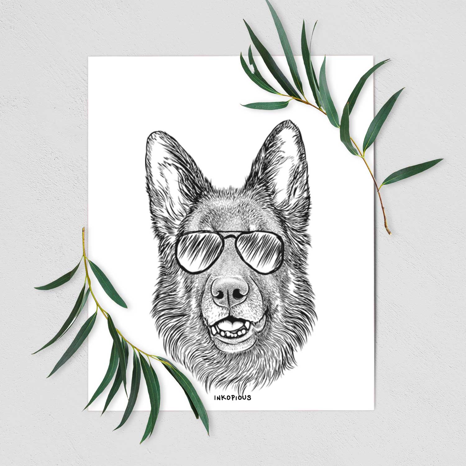 Sammie the German Shepherd Art Print