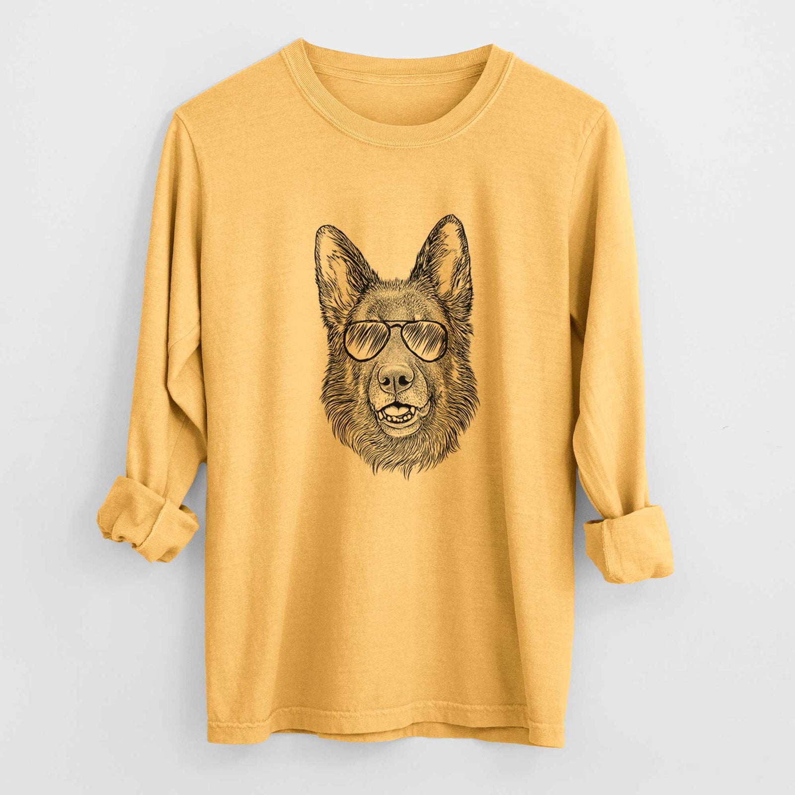 Aviators Sammie the German Shepherd - Heavyweight 100% Cotton Long Sleeve