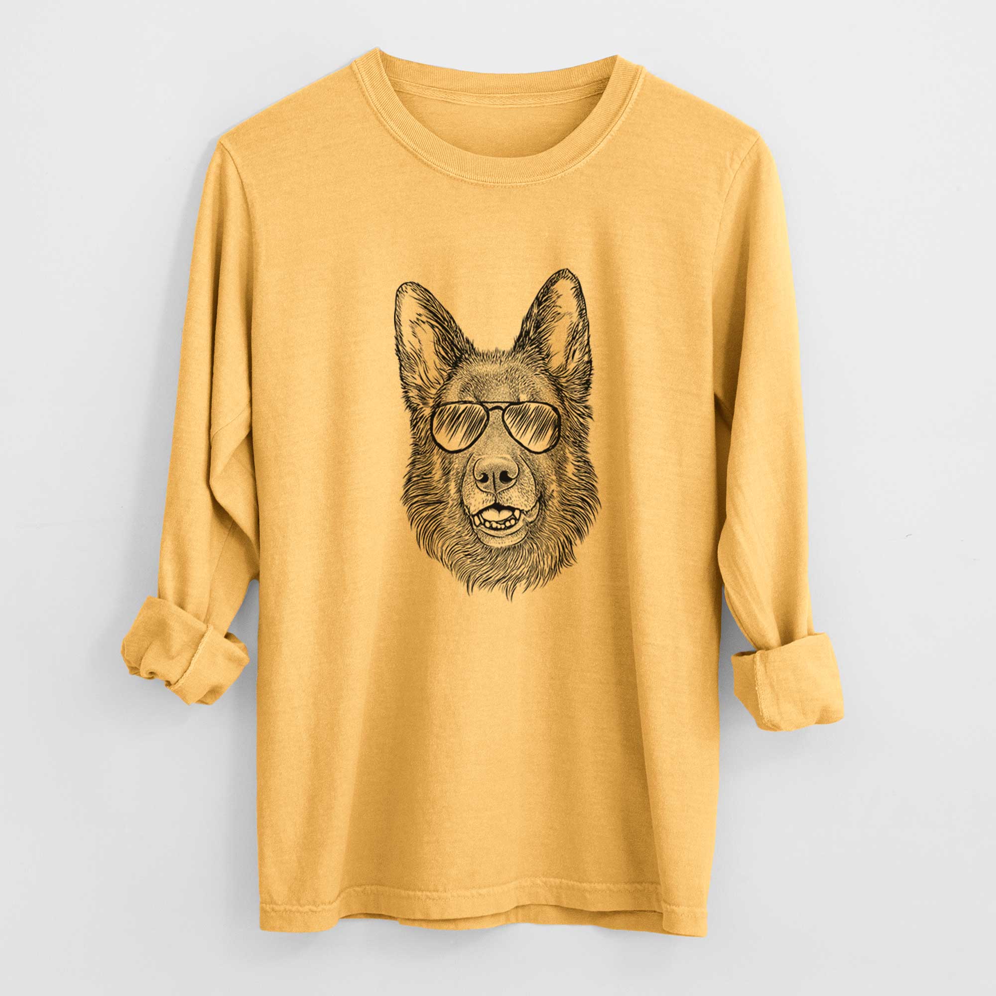 Aviators Sammie the German Shepherd - Heavyweight 100% Cotton Long Sleeve
