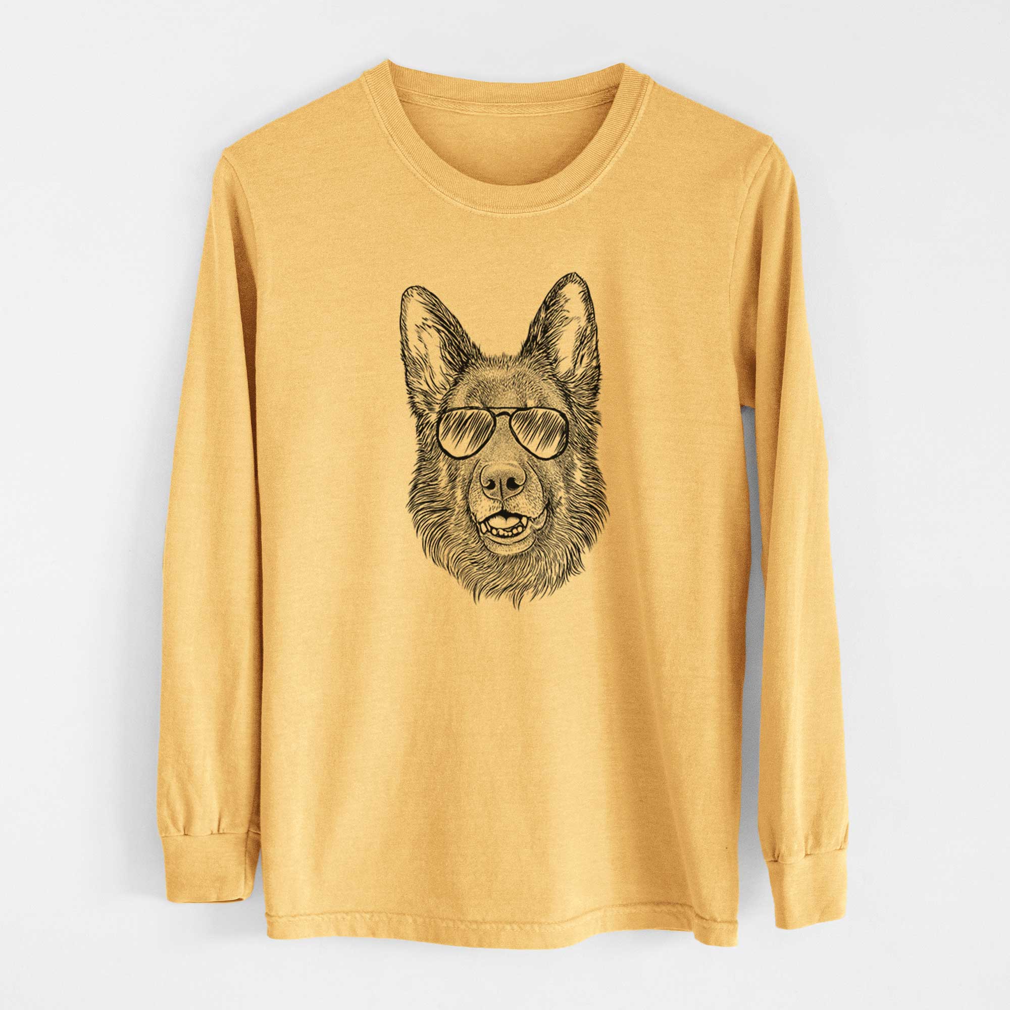 Aviators Sammie the German Shepherd - Heavyweight 100% Cotton Long Sleeve