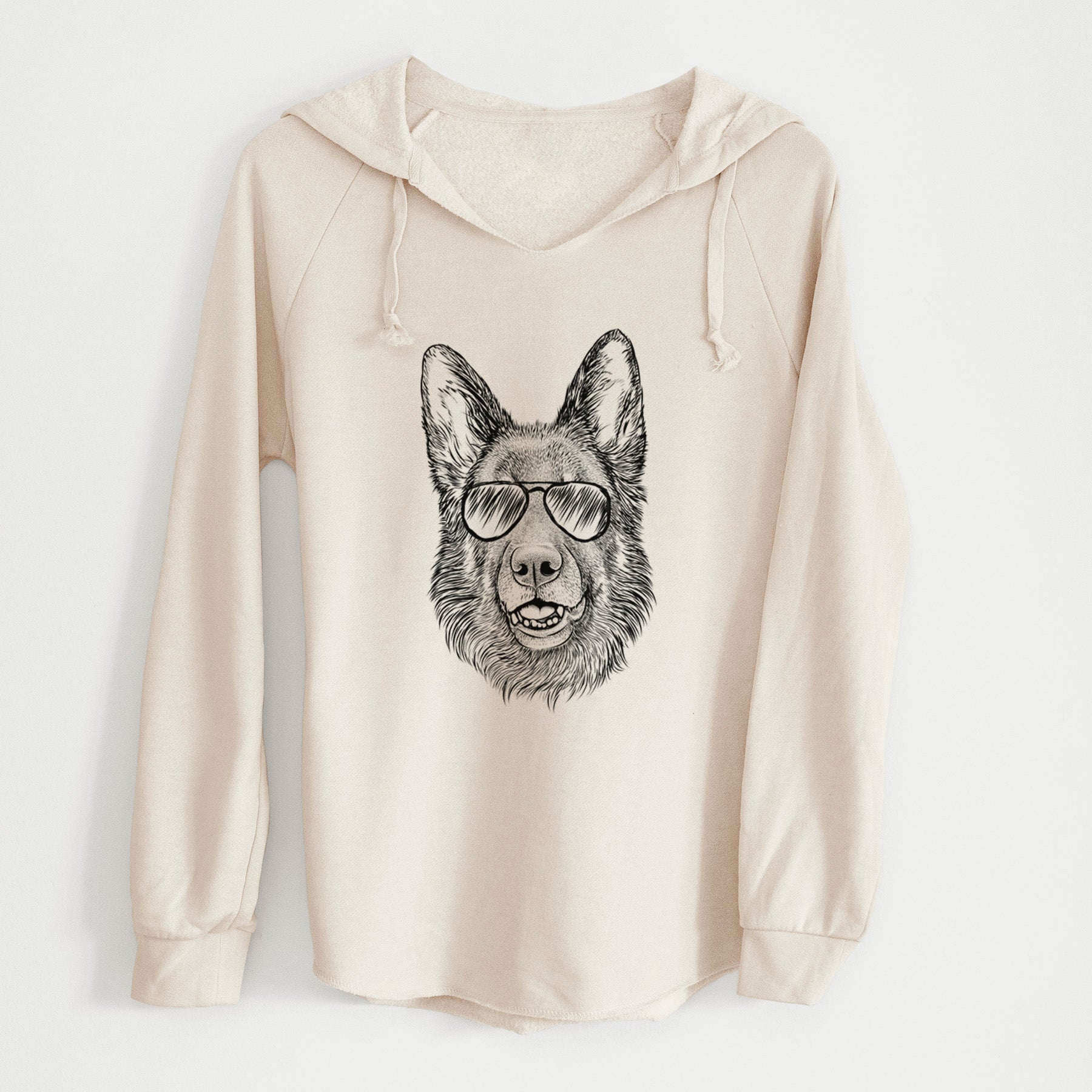 Aviator Sammie the German Shepherd - Cali Wave Hooded Sweatshirt