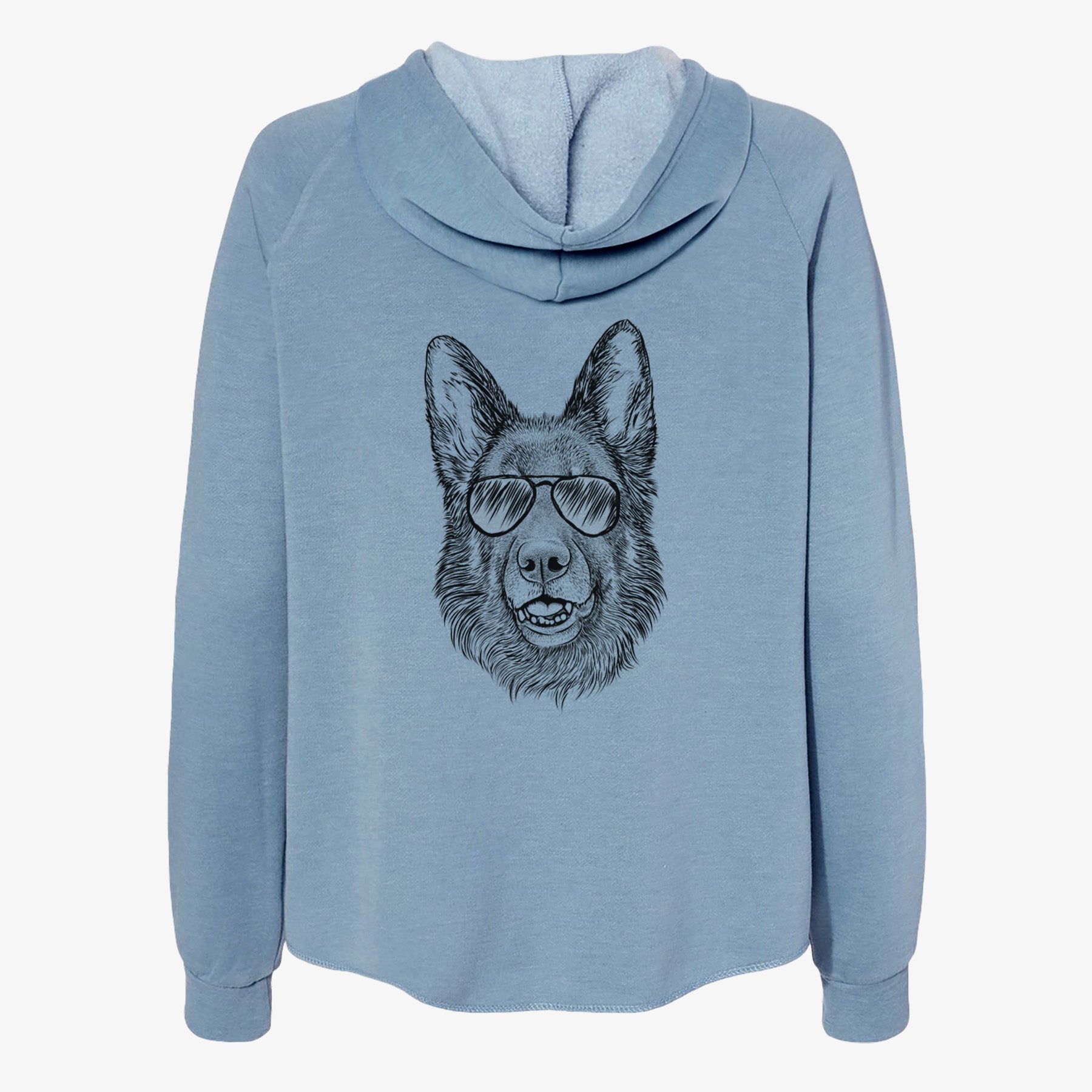 Sammie the German Shepherd - Women's Cali Wave Zip-Up Sweatshirt