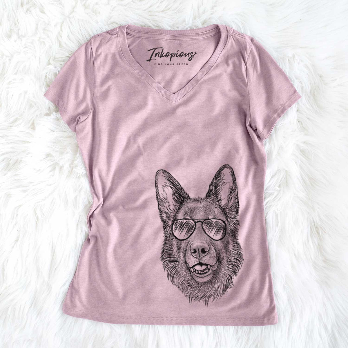 Sammie the German Shepherd - Women's V-neck Shirt
