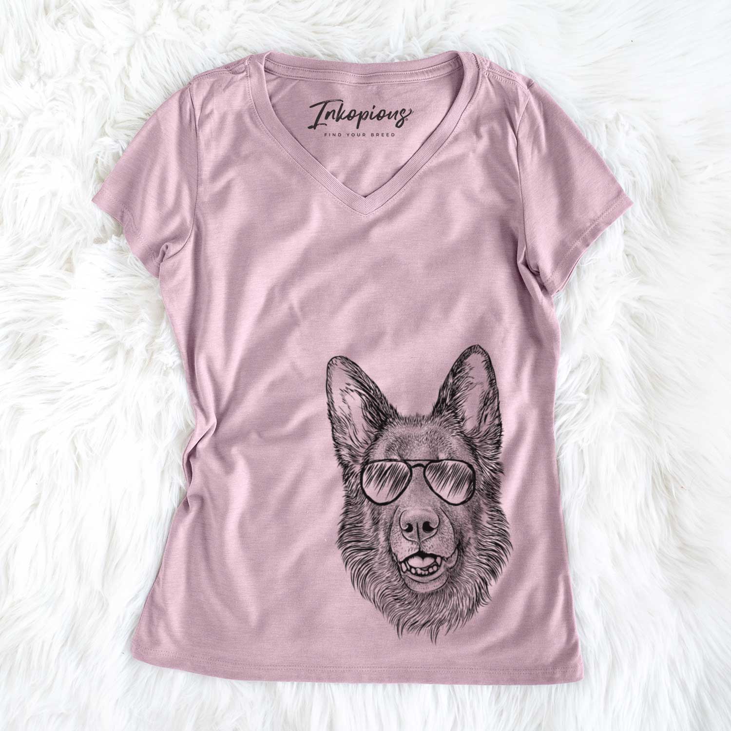 Sammie the German Shepherd - Women's V-neck Shirt