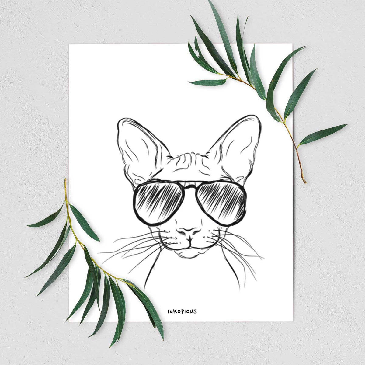 Sammy the Spinx Cat Art Print