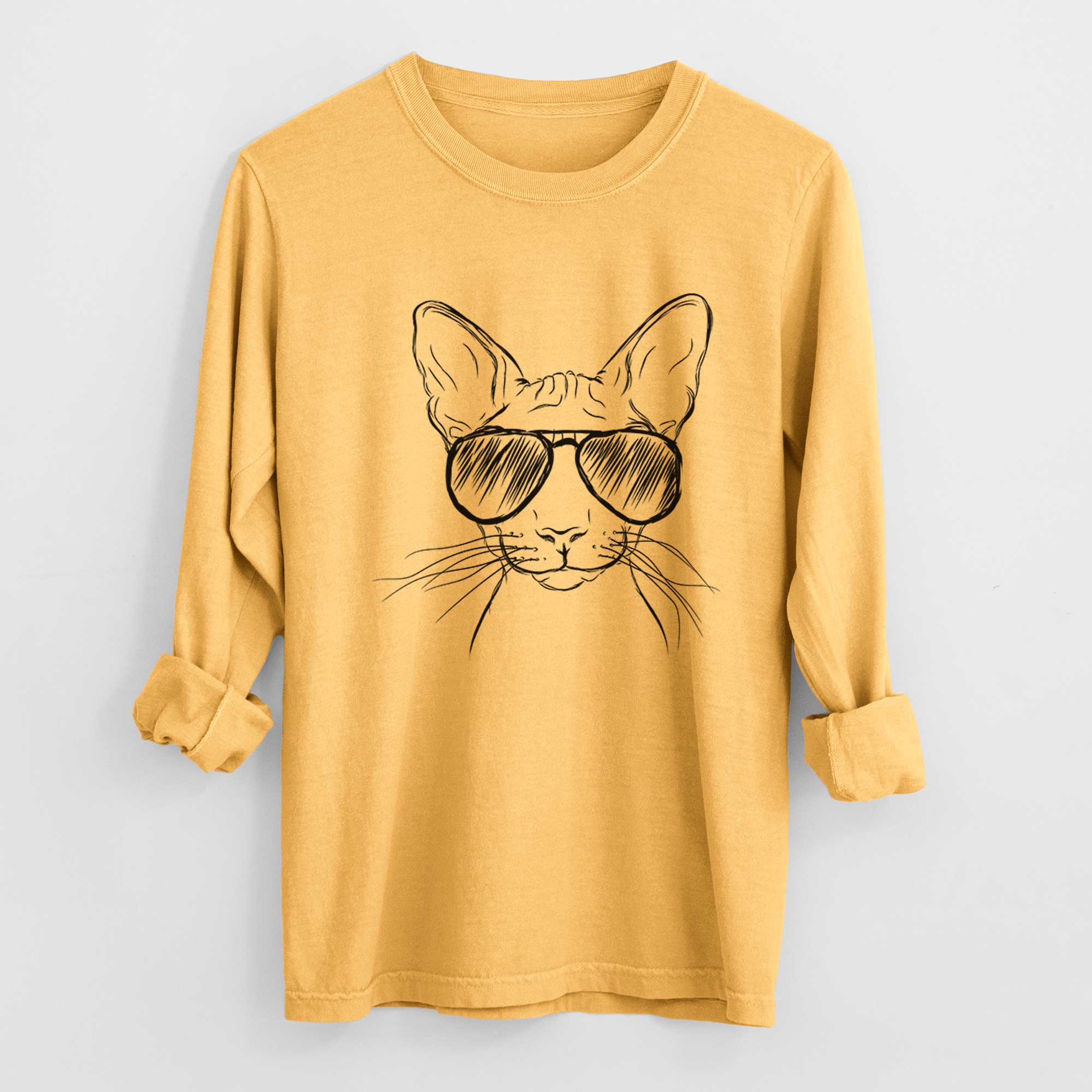 Aviators Sammy the Spinx Cat - Heavyweight 100% Cotton Long Sleeve