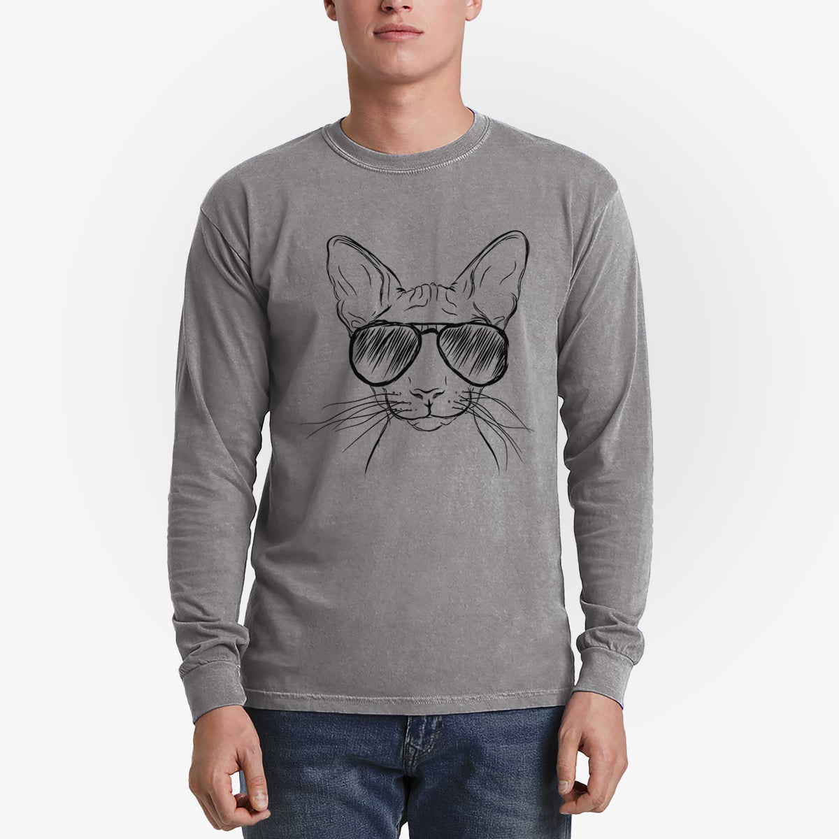 Aviators Sammy the Spinx Cat - Heavyweight 100% Cotton Long Sleeve
