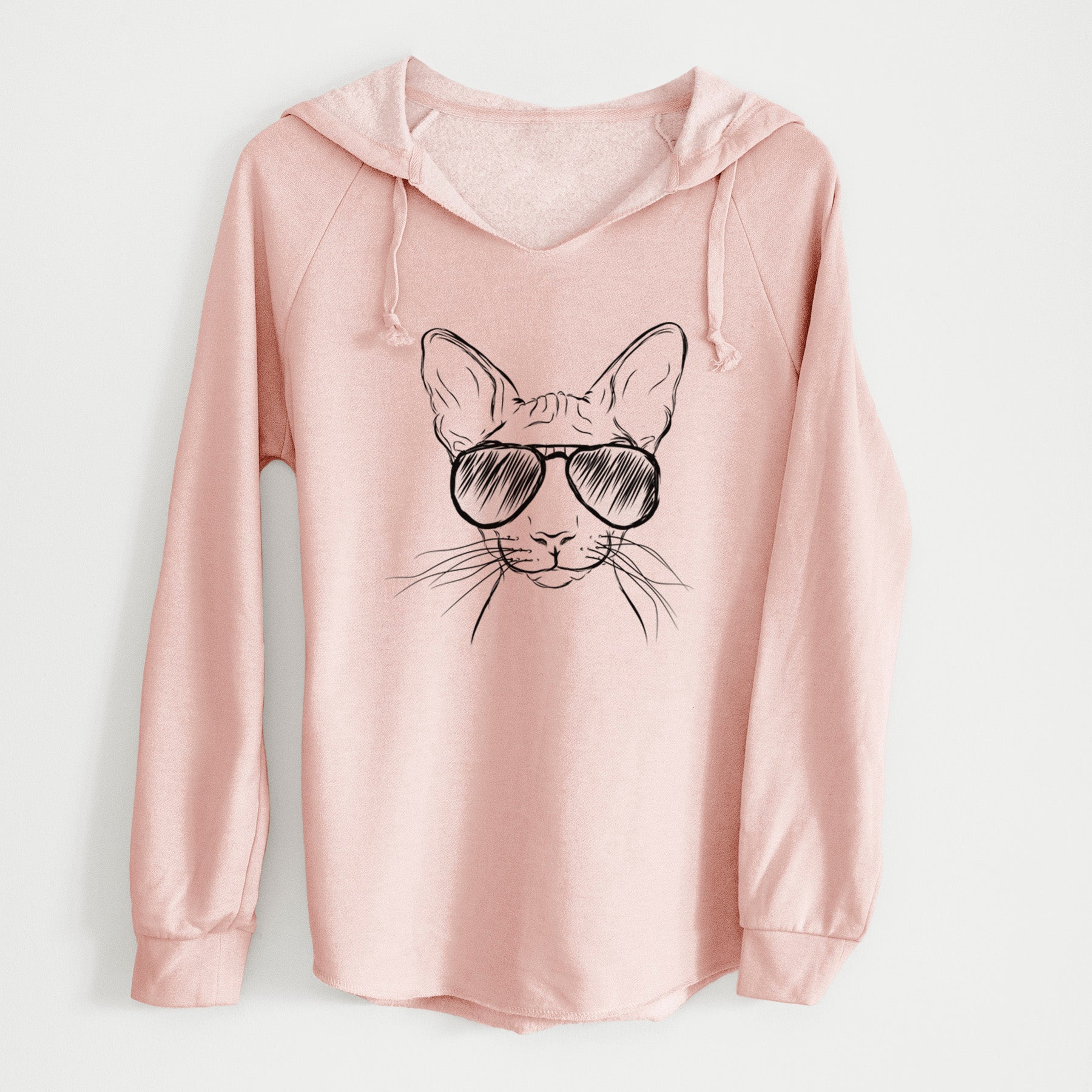 Aviator Sammy the Spinx Cat - Cali Wave Hooded Sweatshirt