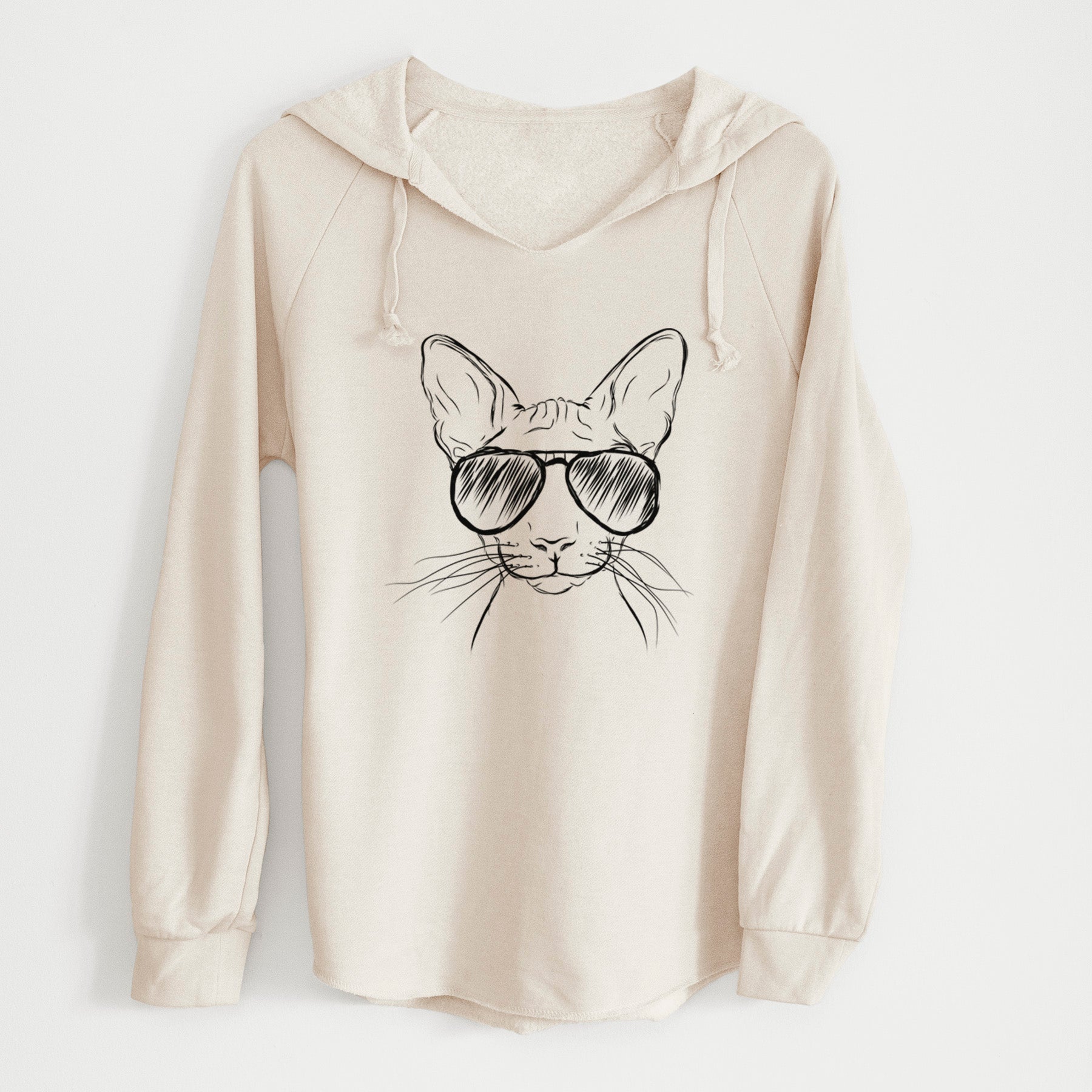 Aviator Sammy the Spinx Cat - Cali Wave Hooded Sweatshirt