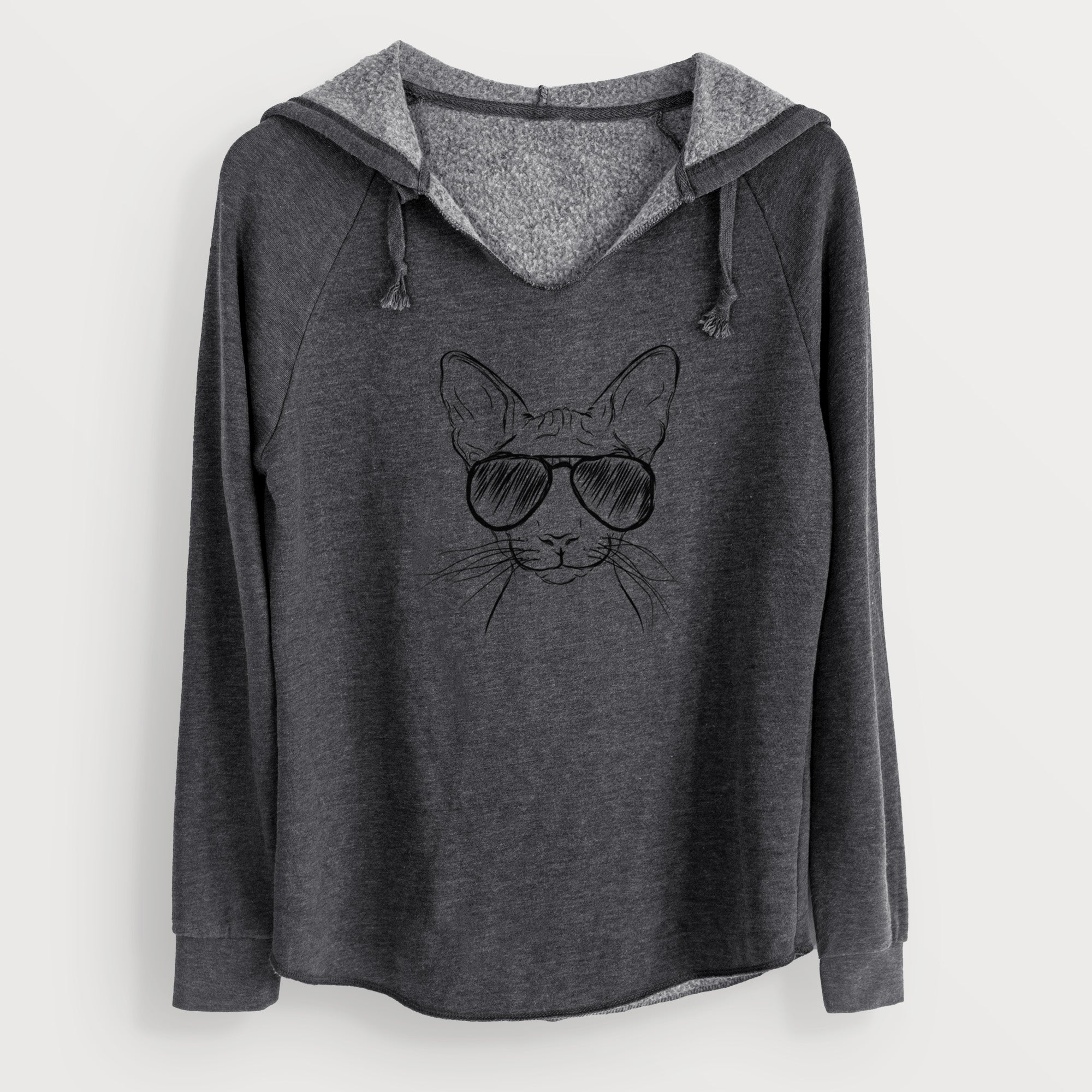 Aviator Sammy the Spinx Cat - Cali Wave Hooded Sweatshirt