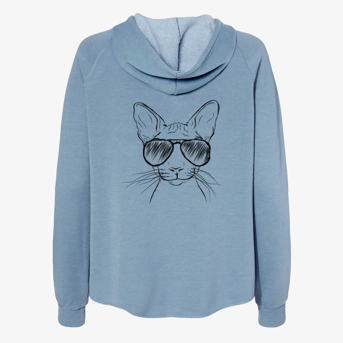 Sammy the Spinx Cat - Women's Cali Wave Zip-Up Sweatshirt