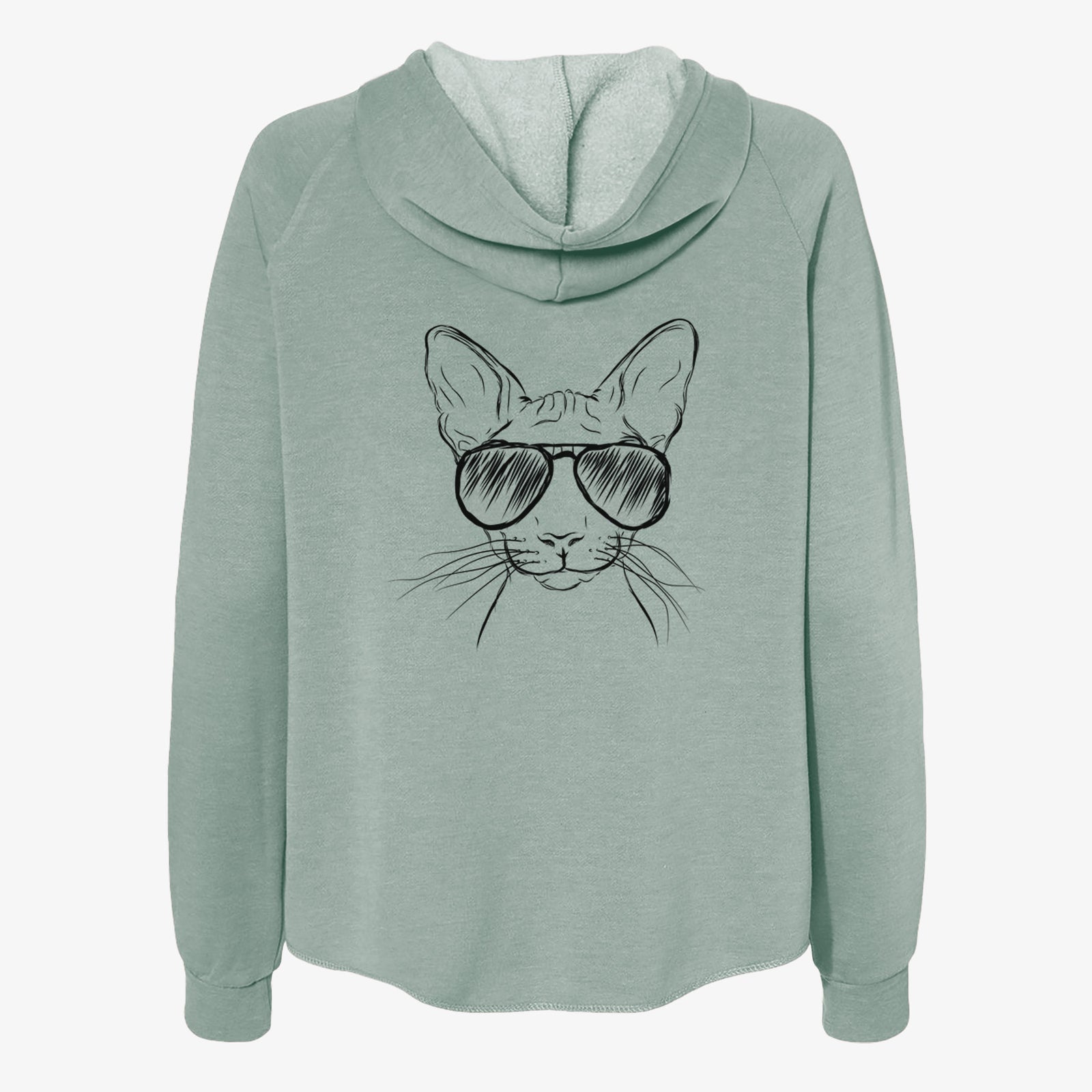 Sammy the Spinx Cat - Women's Cali Wave Zip-Up Sweatshirt
