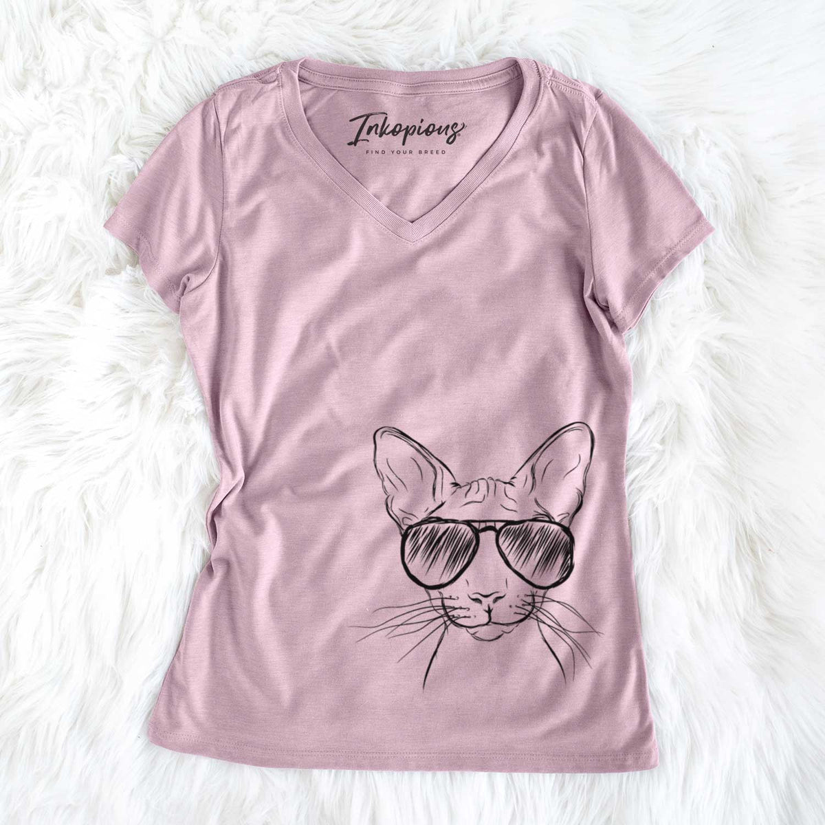 Sammy the Spinx Cat - Women's V-neck Shirt